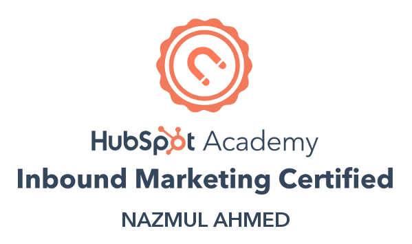 Inbound marketing certificate by Hubspot