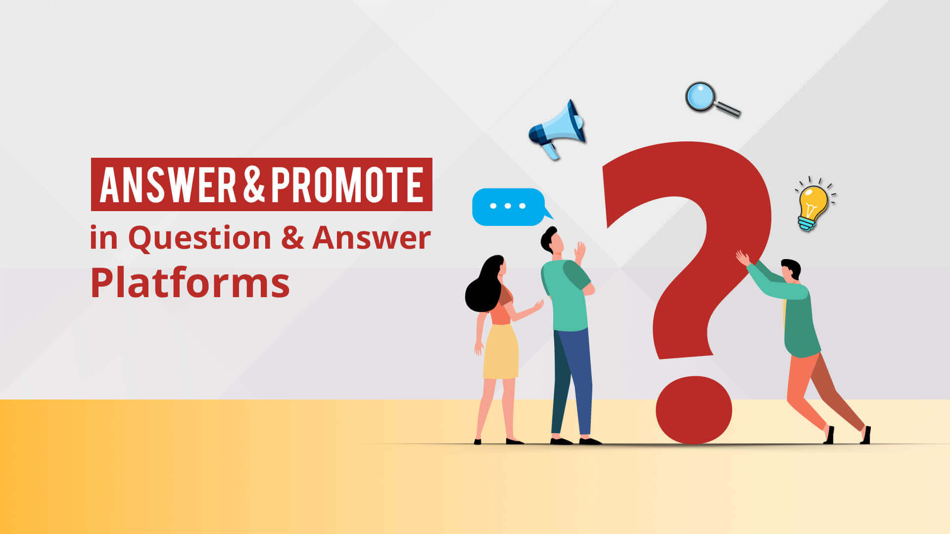 Answer and promote in question and answer platforms